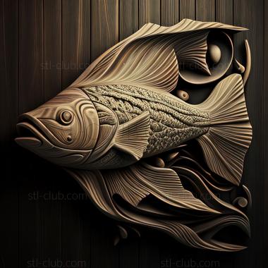 3D model st Olive catfish fish (STL)